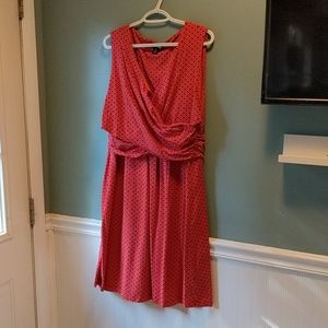 Sleeveless Dress w/ flattering wrap front detail